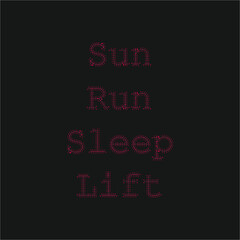 Sun Run Vector Quotes Design 