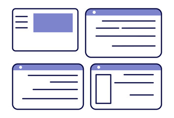 Data frame set. Different views of information. Dashboard icon