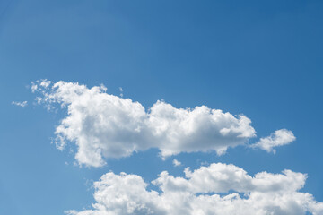Obraz na płótnie Canvas Beautiful blue sky with white clouds
