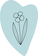 Flower Drawing Doodle Abstract Minimal