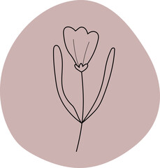 Flower Drawing Doodle Abstract Minimal