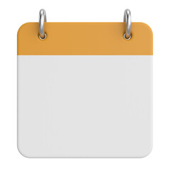 Empty calendar. 3D calendar.