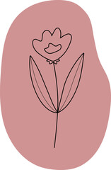 Flower Drawing Doodle Abstract Minimal