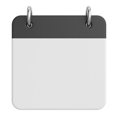 Empty calendar. 3D calendar.