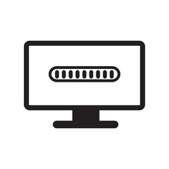 Computer Monitor Icon Vector Illustration