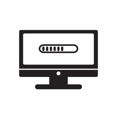 Computer Monitor Icon Vector Illustration