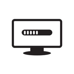 Computer Monitor Icon Vector Illustration
