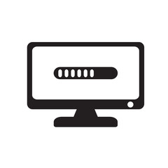 Computer Monitor Icon Vector Illustration