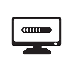 Computer Monitor Icon Vector Illustration