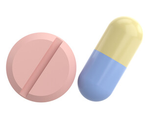 Medicine. 3D drug. 3D illustration.