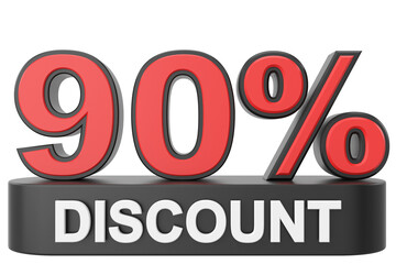 3D ninety percent discount. 90% discount. 90% sale.