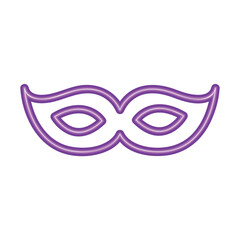purple party mask neon