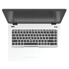 3d rendering illustration of a laptop notebook pc