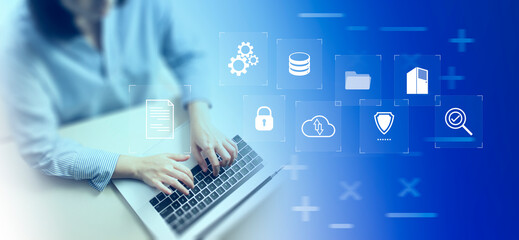 Document Management System DMS Online Document Database and automated processes to manage files, knowledge, and documents in an organization effectively with ERP, enterprise business technology.