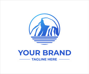 minimalist Glacier logo design for insurance or business