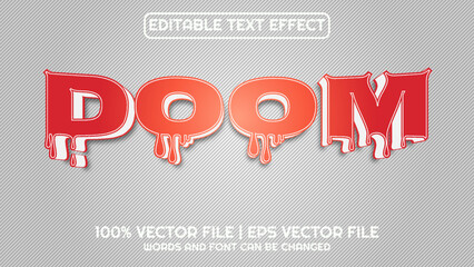 Editable text effect modern 3d and minimal font style