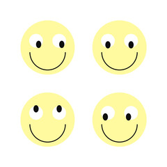 smile icon set vector quality 