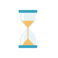 The hourglass is running out of time. end of deadline