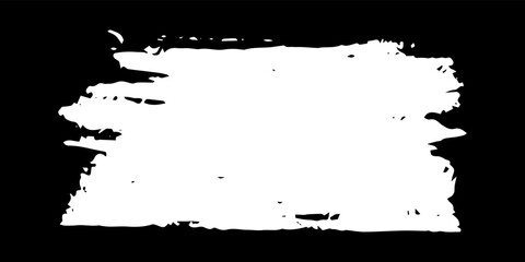 Fototapeta premium Rectangular banner hand painted with chalk