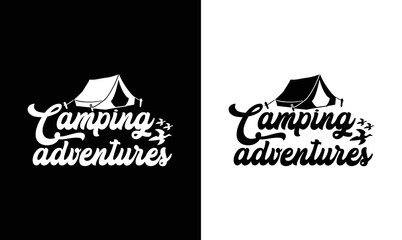 Camping Adventure T shirt design, typography