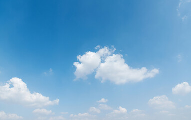 Beautiful blue sky with white clouds