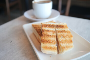 peanut butter toast bread on table 