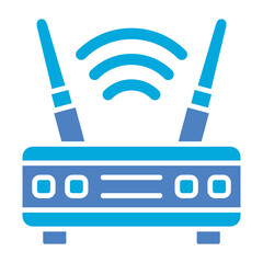 Router Glyph Two Color Icon