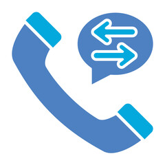 Call Transfer Glyph Two Color Icon