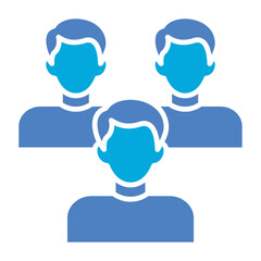 Team Glyph Two Color Icon