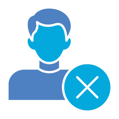 Rejected Glyph Two Color Icon