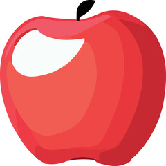 Flat icon apple isolated on white background. Fruit icon.