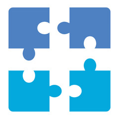Puzzle Glyph Two Color Icon