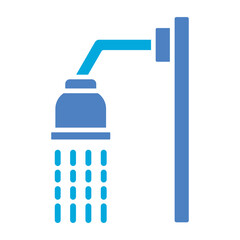 Shower Glyph Two Color Icon