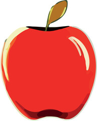 Flat icon apple isolated on white background. Fruit icon.