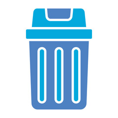 Trash Bin Glyph Two Color Icon