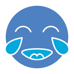 Laughing Glyph Two Color Icon
