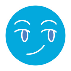 Smirking Glyph Two Color Icon
