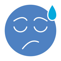 Disappointed Glyph Two Color Icon