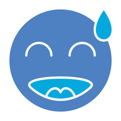 Embarrassed Glyph Two Color Icon