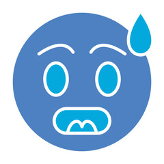Surprised Glyph Two Color Icon