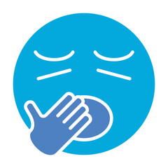 Yawn Glyph Two Color Icon
