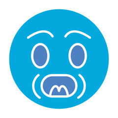 Yelling Glyph Two Color Icon