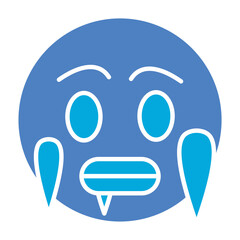 Cold Glyph Two Color Icon