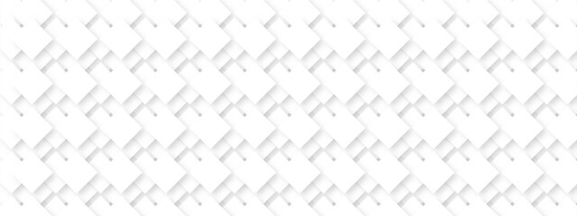 Abstract white geometric overlapping square pattern, design of technology background with shadow. Vector illustration. You can use for add, poster, design artwork, template, banner, wallpaper