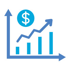 Profit Chart Glyph Two Color Icon