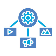 Content Management Glyph Two Color Icon