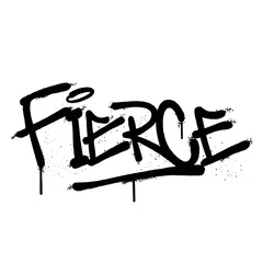 Graffiti spray paint Word Fierce Isolated Vector © Ardana.artwork