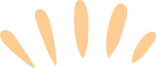 Japanese Manga comic style line elements for character emotion. colorful outline stroke for design element