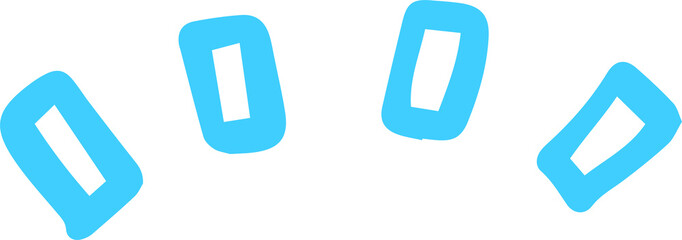 Japanese Manga comic style line elements for character emotion. colorful outline stroke for design element