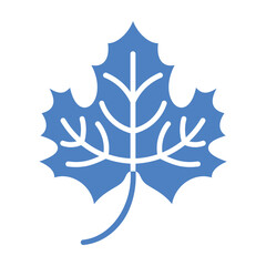 Maple Leaf Glyph Two Color Icon